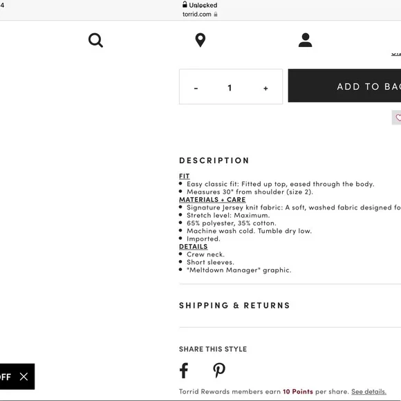 TORRID ALWAYS PROUD VINTAGE TEE - SUPER SOFT SLUB PRIDE PROUD BLACK size 1 - Picture 4 of 5